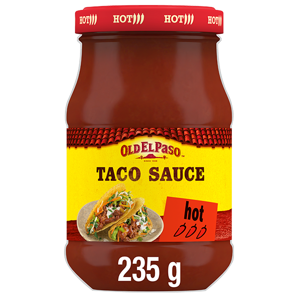 Taco sauce hot product packshot